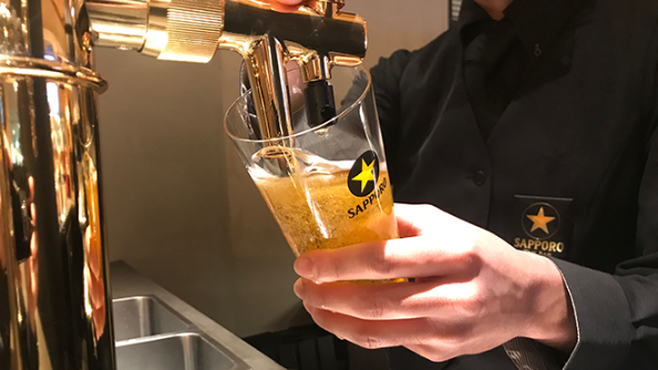 銀座駅からすぐの生ビール専門店